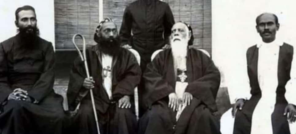 An image of St. Dionysius the Illuminator along with Mar Ivanios of Bethany.